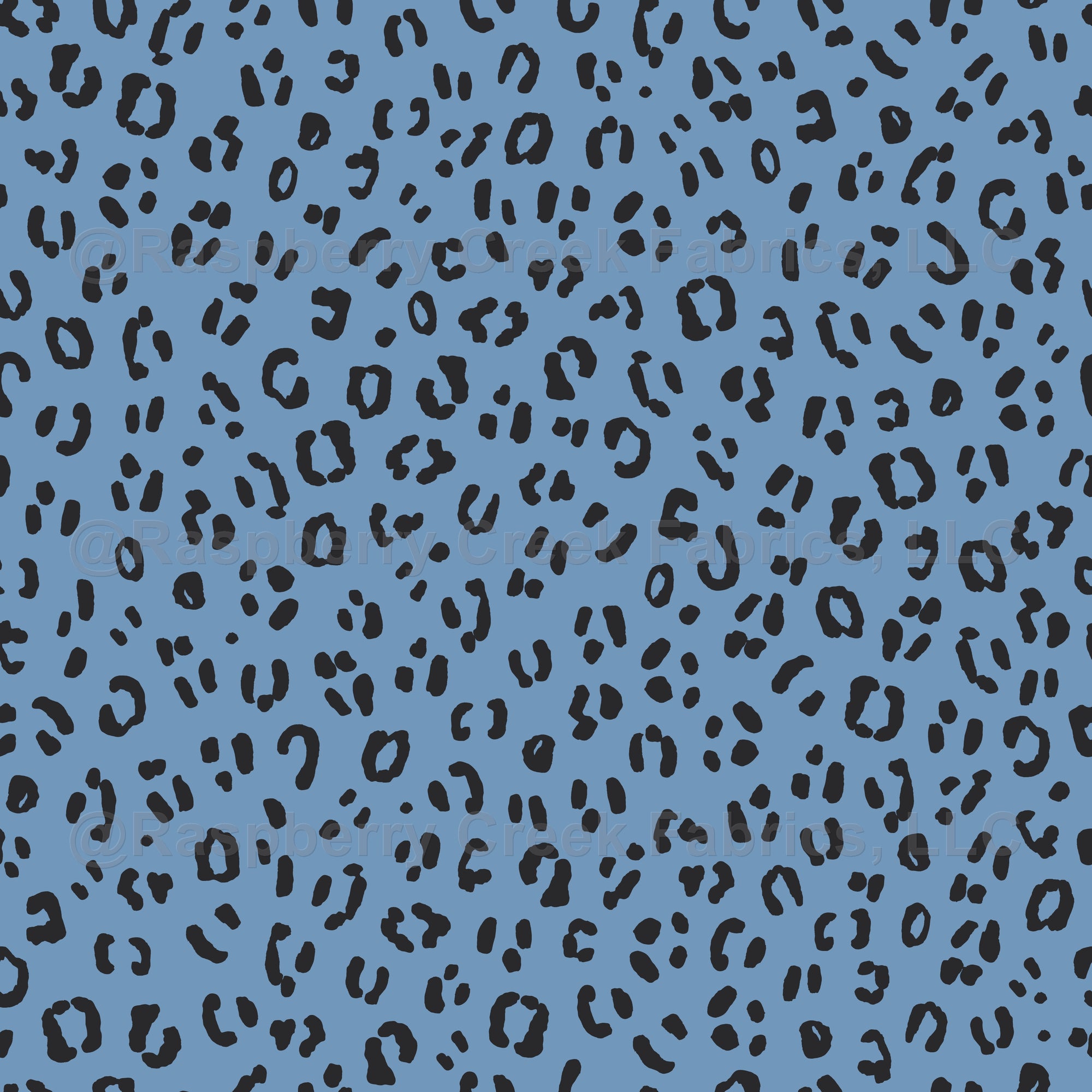 Blue Leopard Fabric