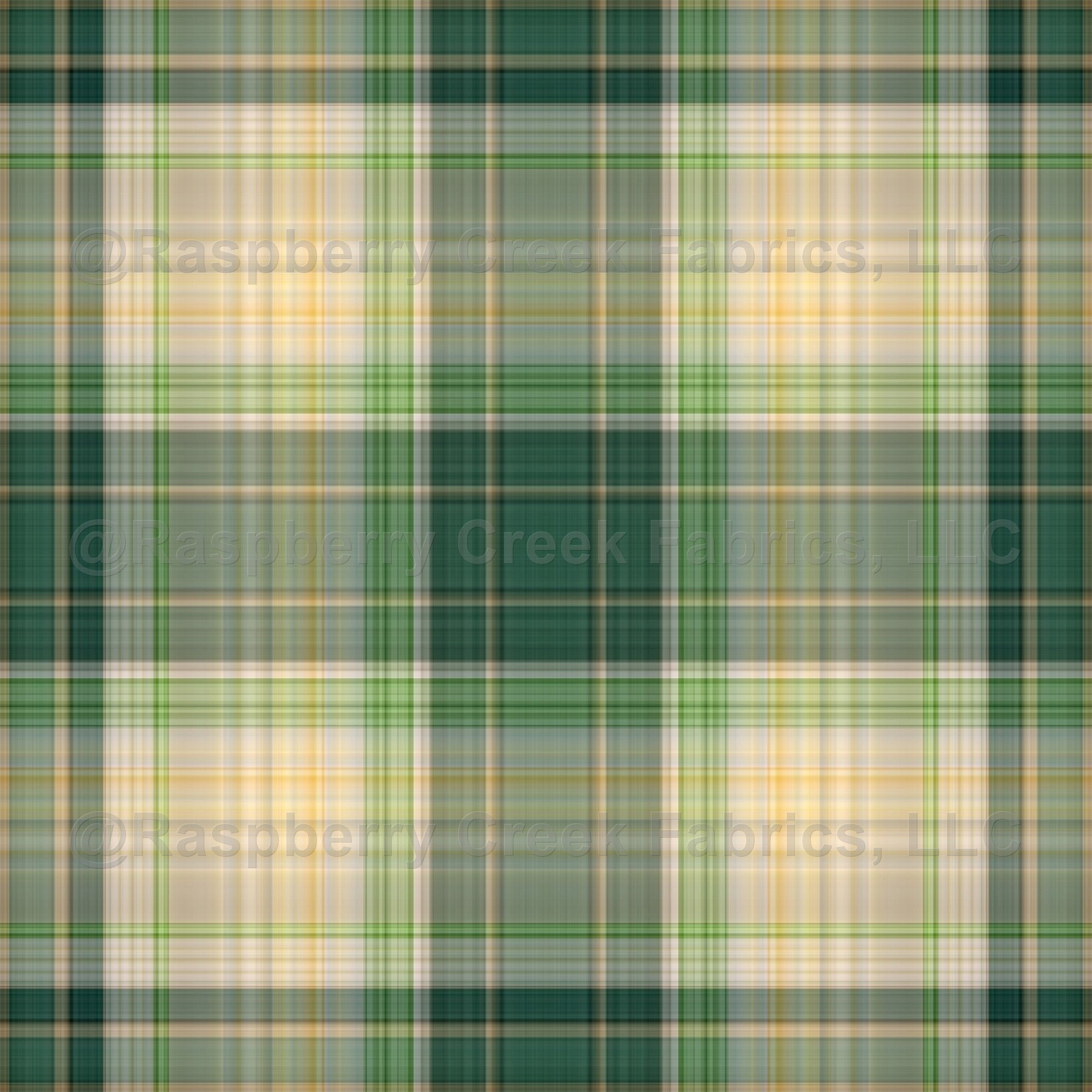 Forest Green and Cream Plaid Wallpaper, Raspberry Creek Fabrics