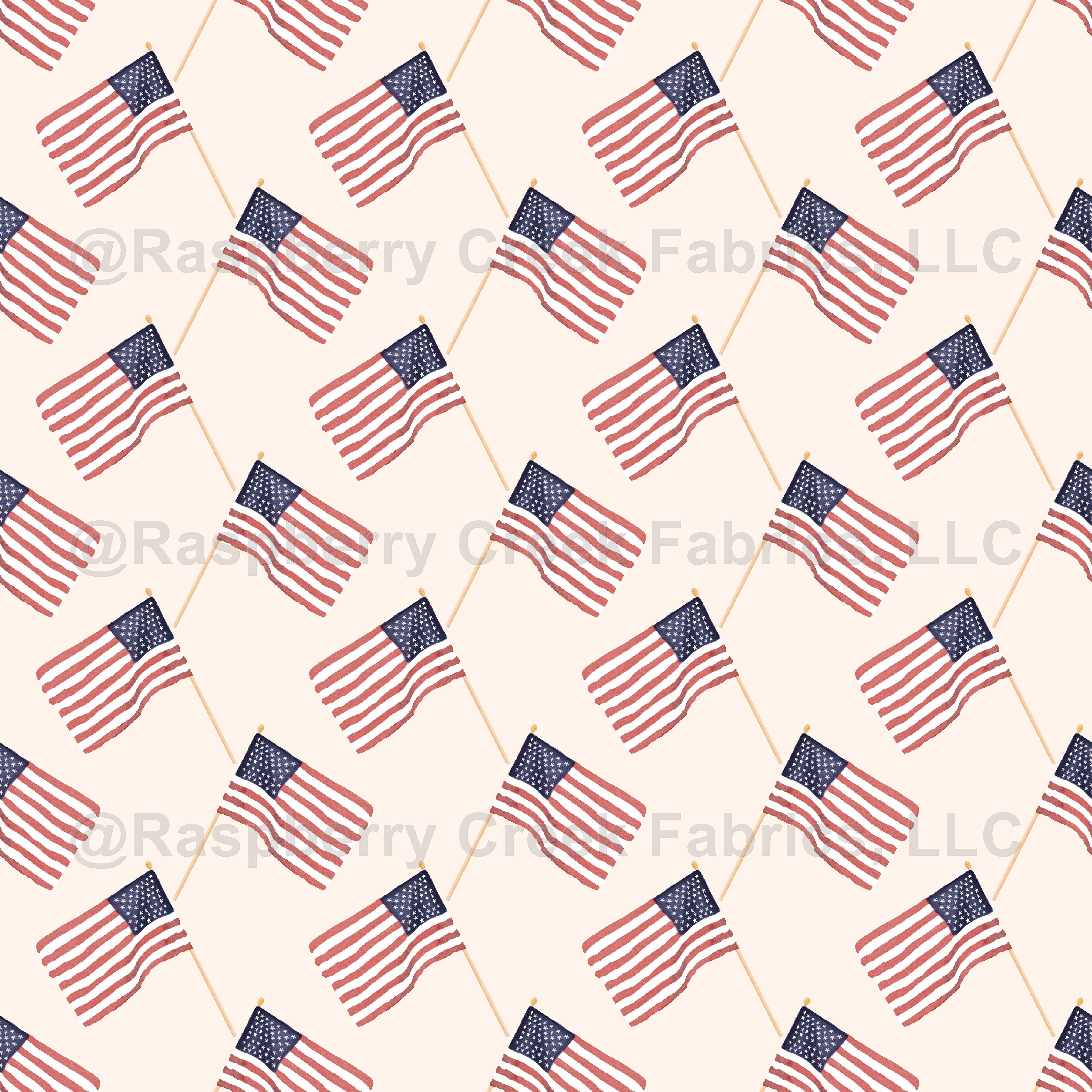 American flag, United States, USA, stars, stripes, cream, red