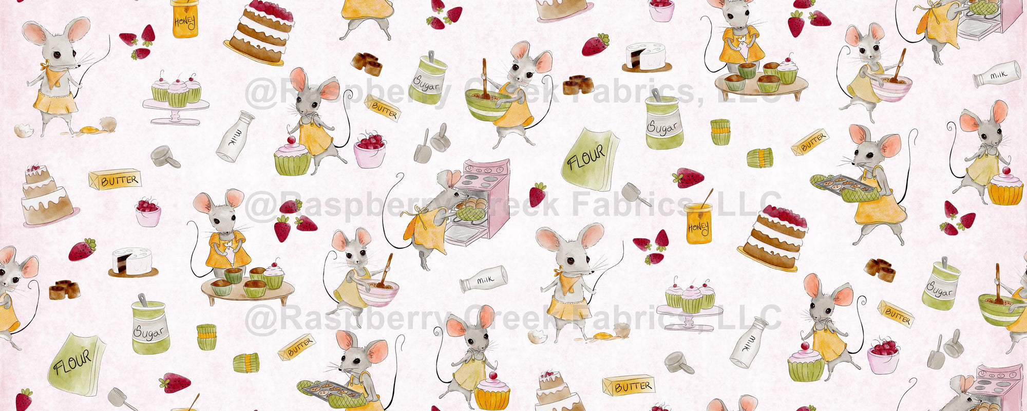 Rats Love Strawberries on vintage dark brown Wrapping Paper by micklyn