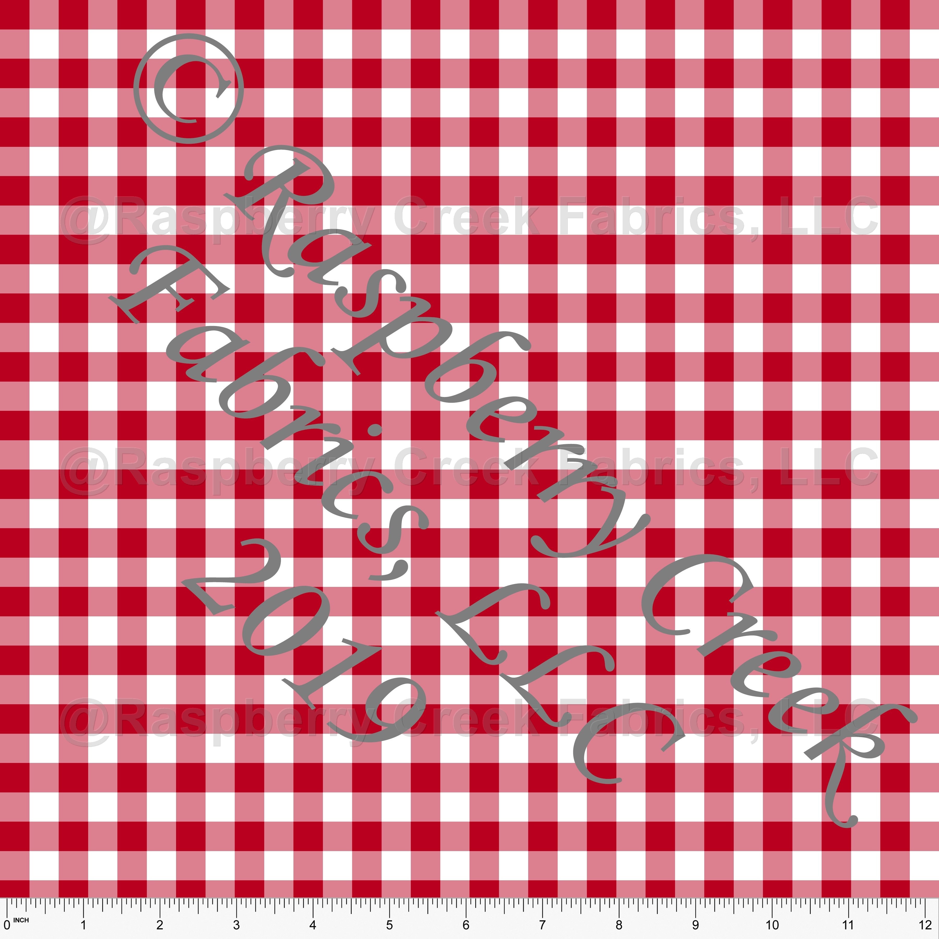 Red and White Check Gingham, Club Fabrics