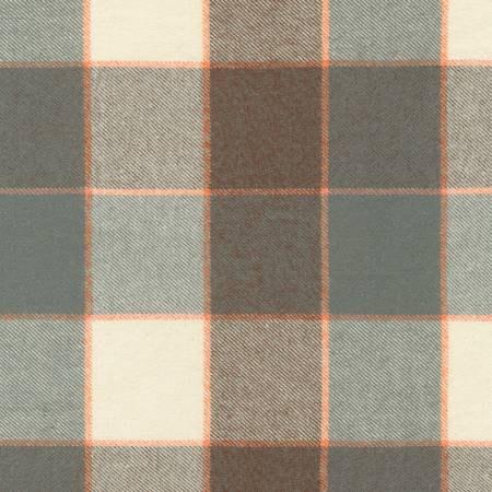 Tonal Sage Green Plaid Robert Kaufman Mammoth Flannel Fabric