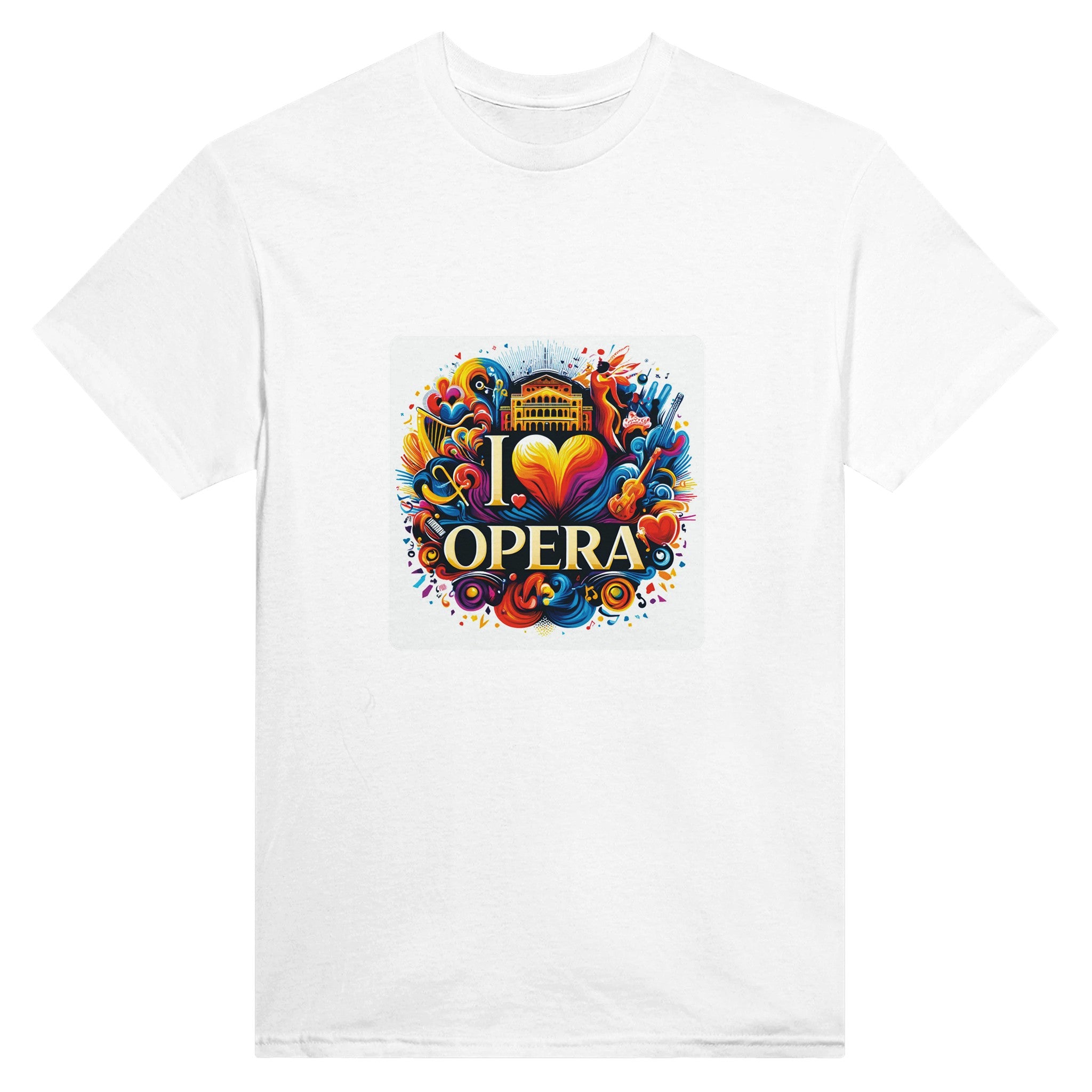 "I Love Opera" Heavyweight Unisex Crewneck T-shirt