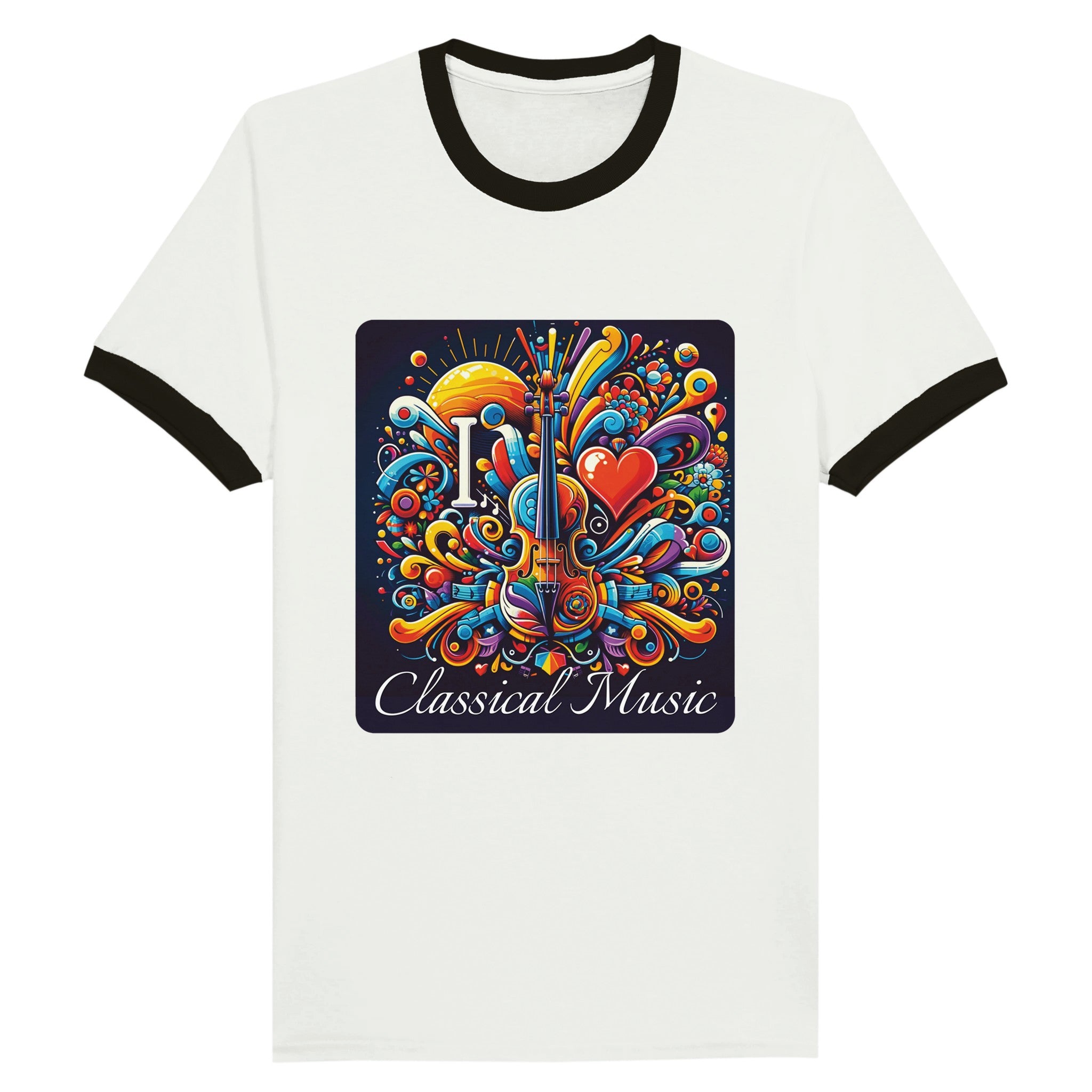 "I love Classical Music" Unisex ringer t-shirt