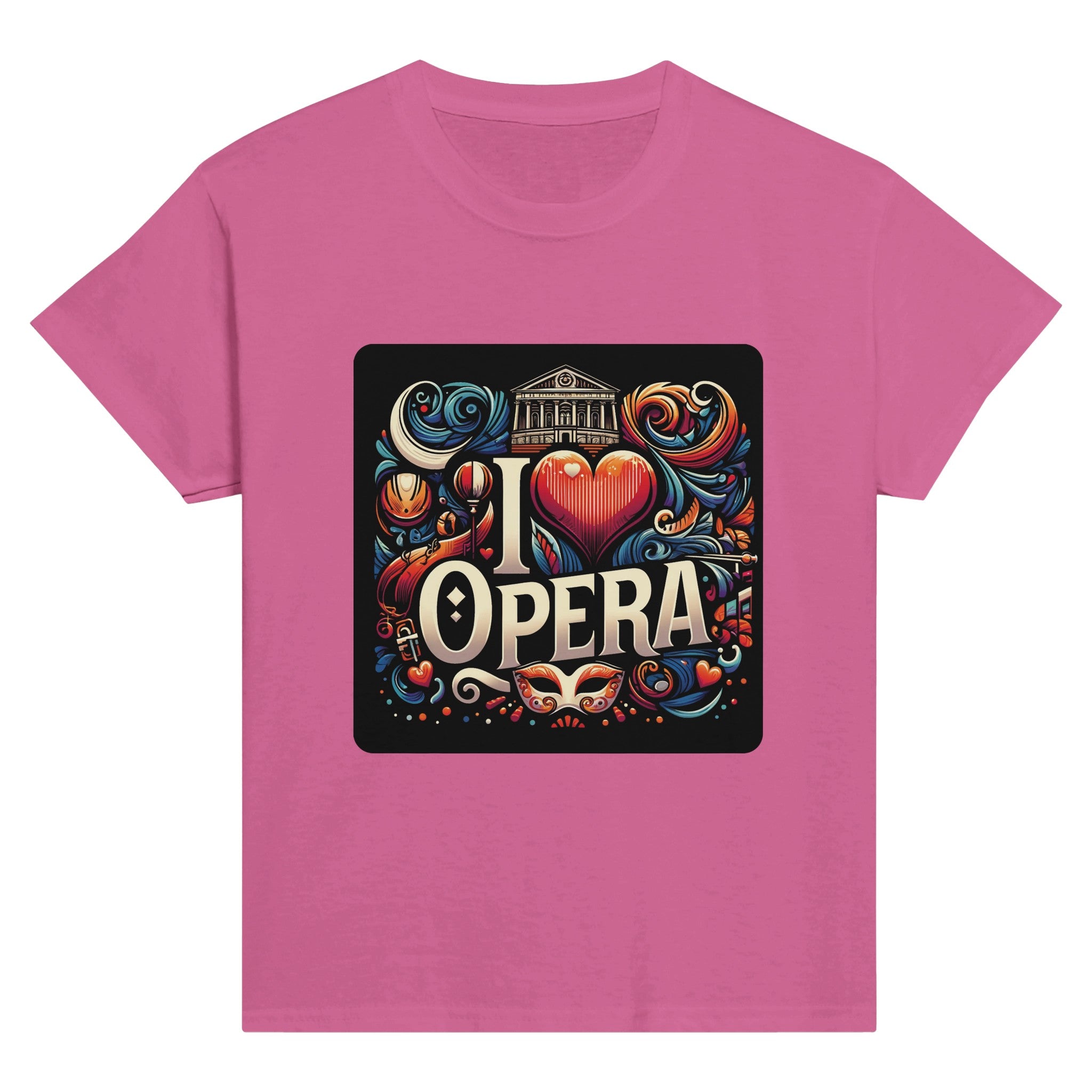 "I love Opera" Klassisk T-shirt med rund hals til børn