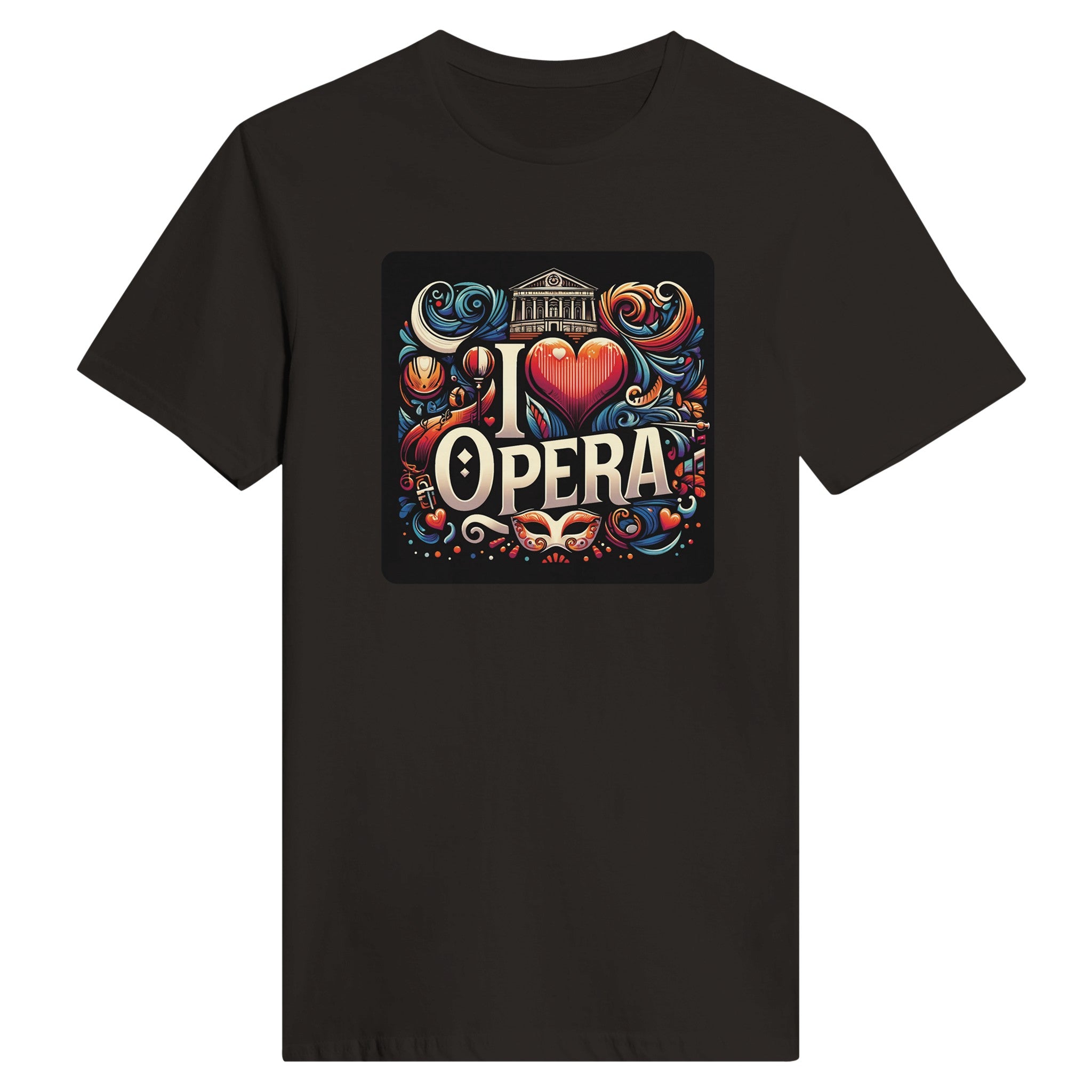 "I love Opera" Klassisk t-shirt med rund hals til kvinder