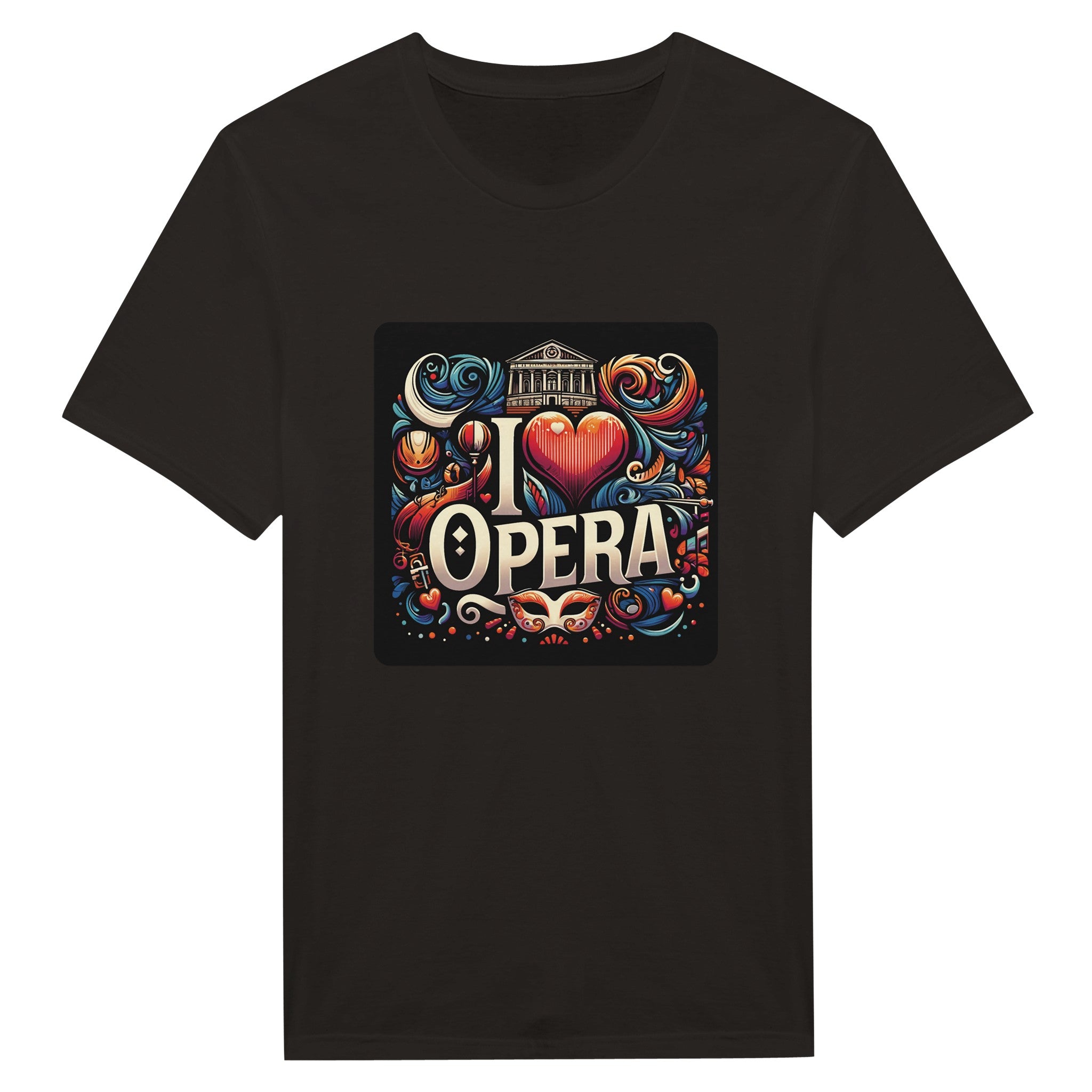 "I love Opera" Klassisk unisex t-shirt med rund hals