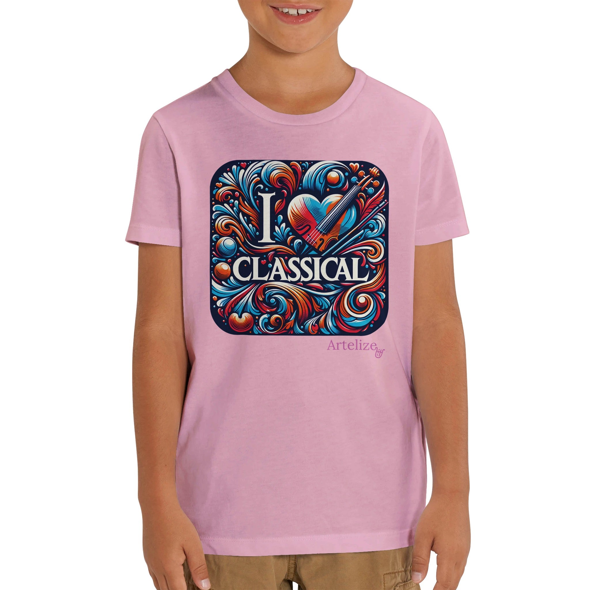 "I LOVE CLASSICAL" Organic Kids Crewneck T-shirt