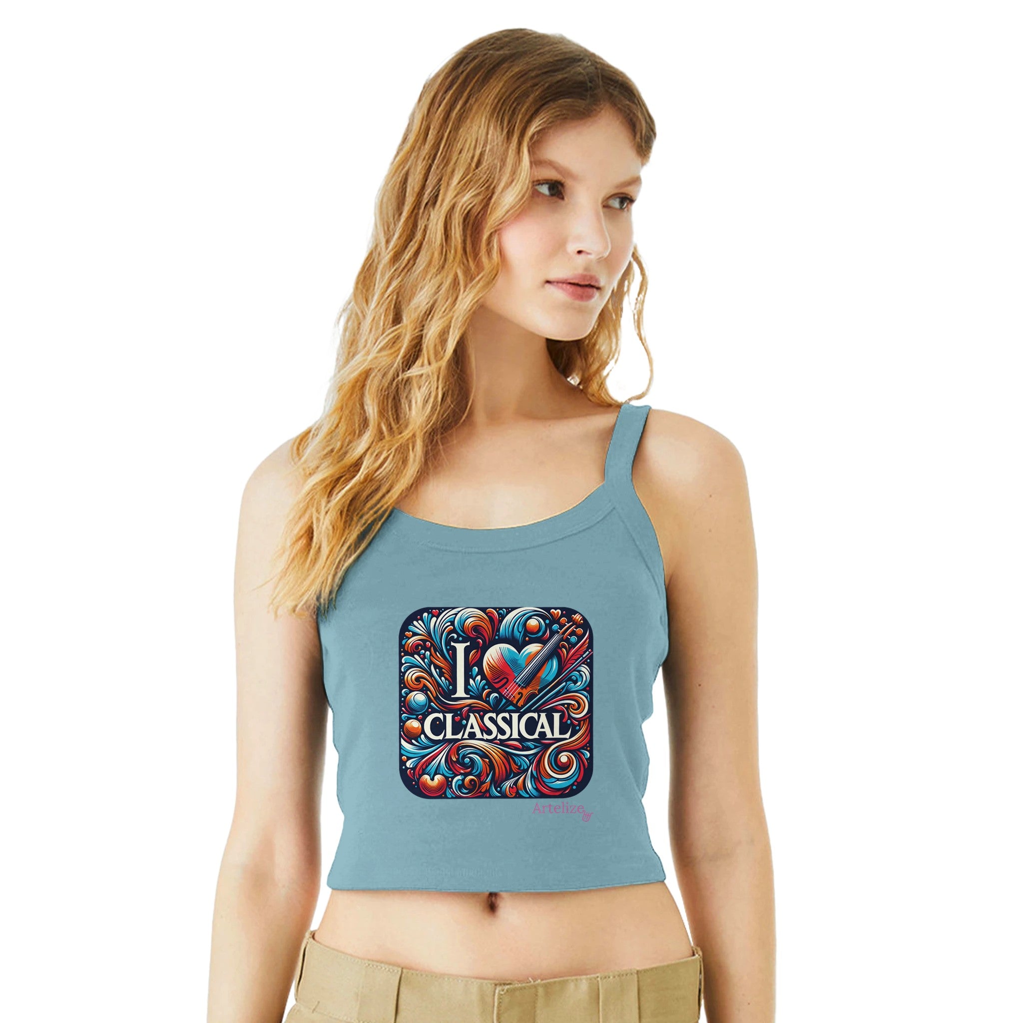 "I LOVE CLASSICAL" Women's Micro Ribbed Scoop Tank | Bella + Canvas 1012BE