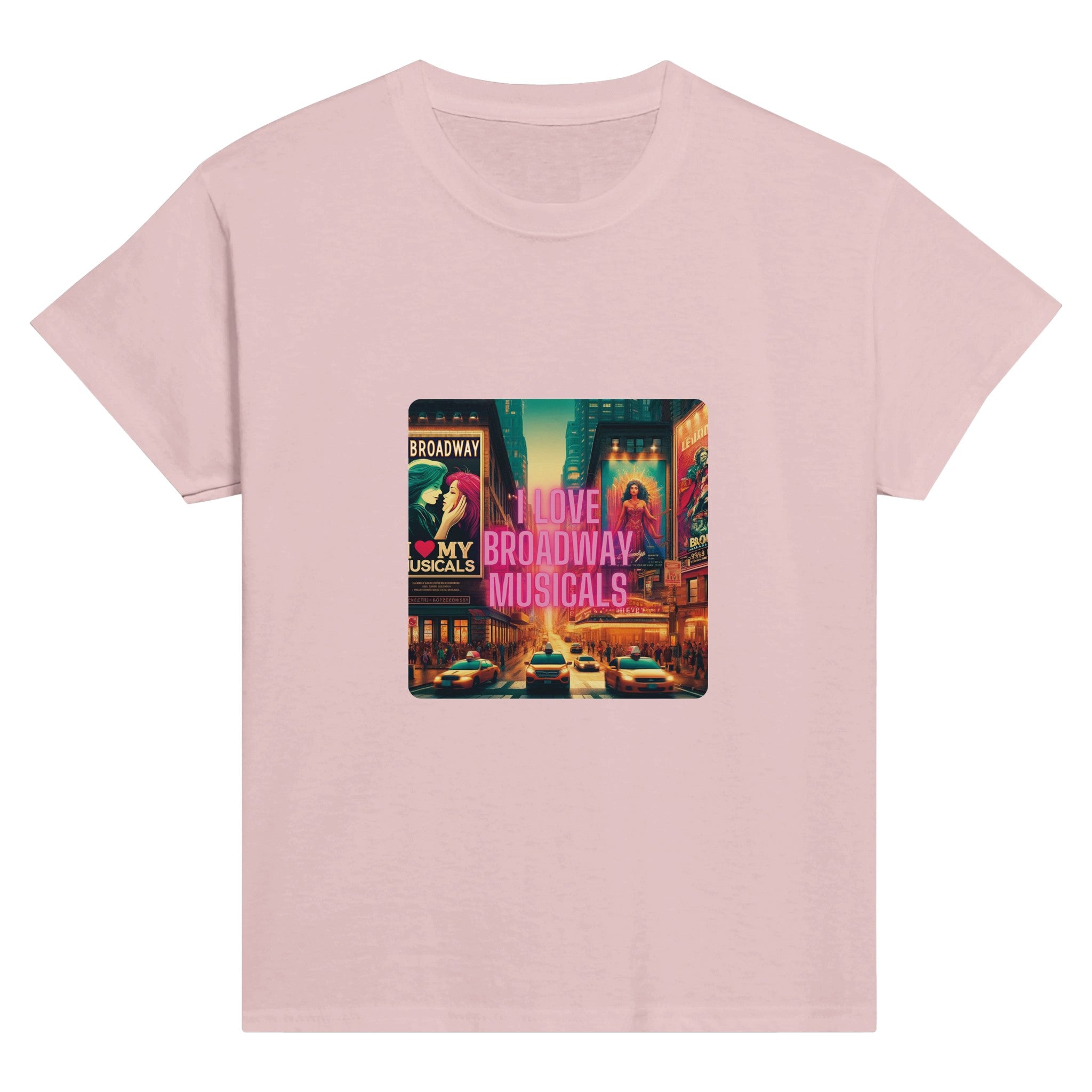 Classic Kids Crewneck "I Love Broadway Musical" T-shirt