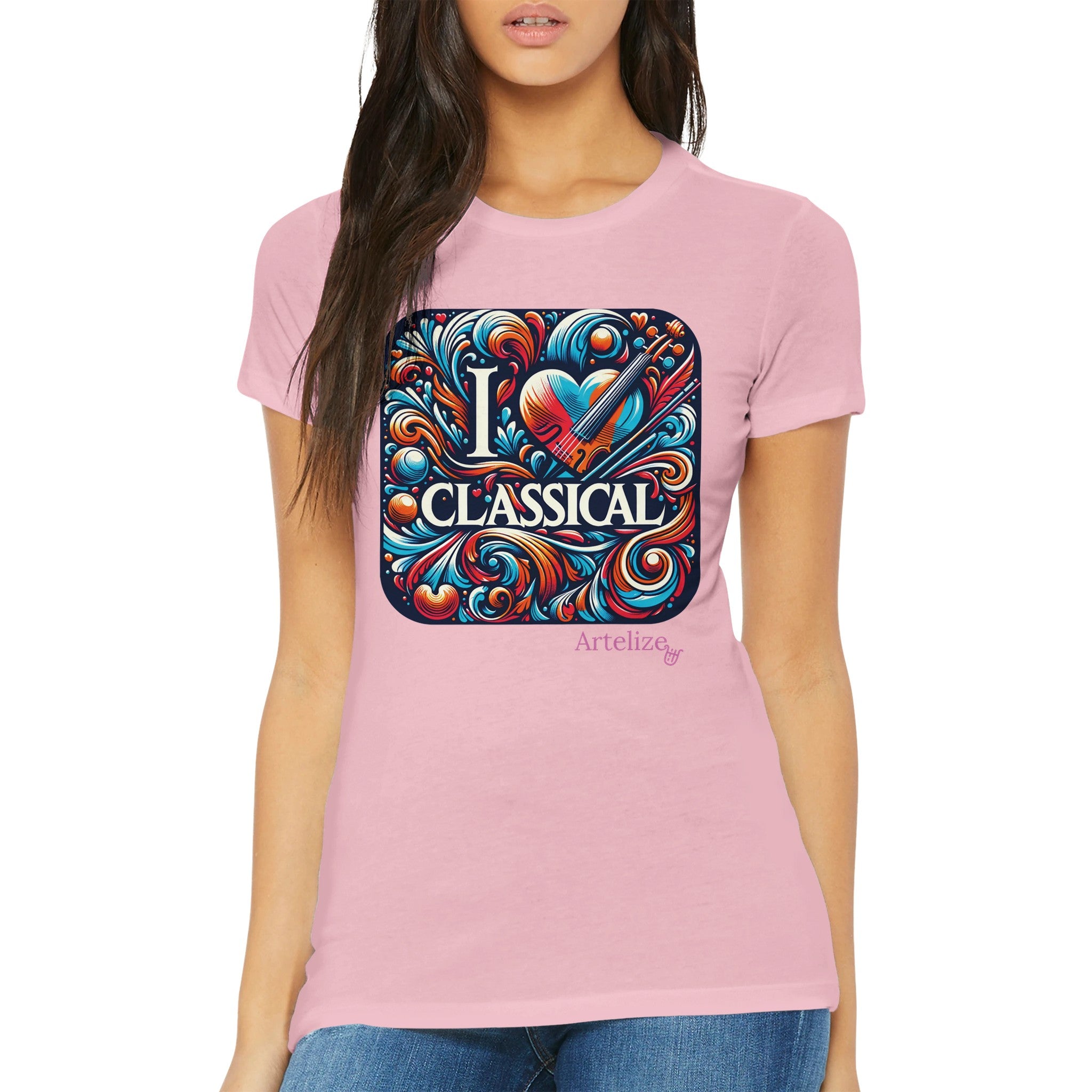 "I LOVE CLASSICAL" Premium Womens Crewneck T-shirt