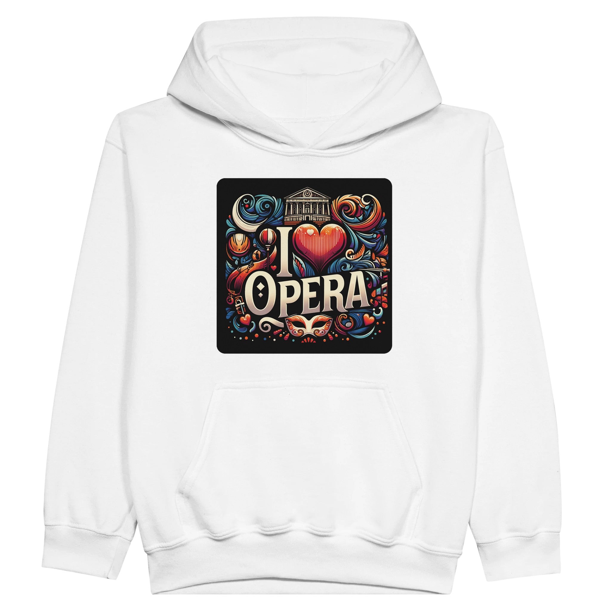 "I love Opera" Klassisk hoodie til børn
