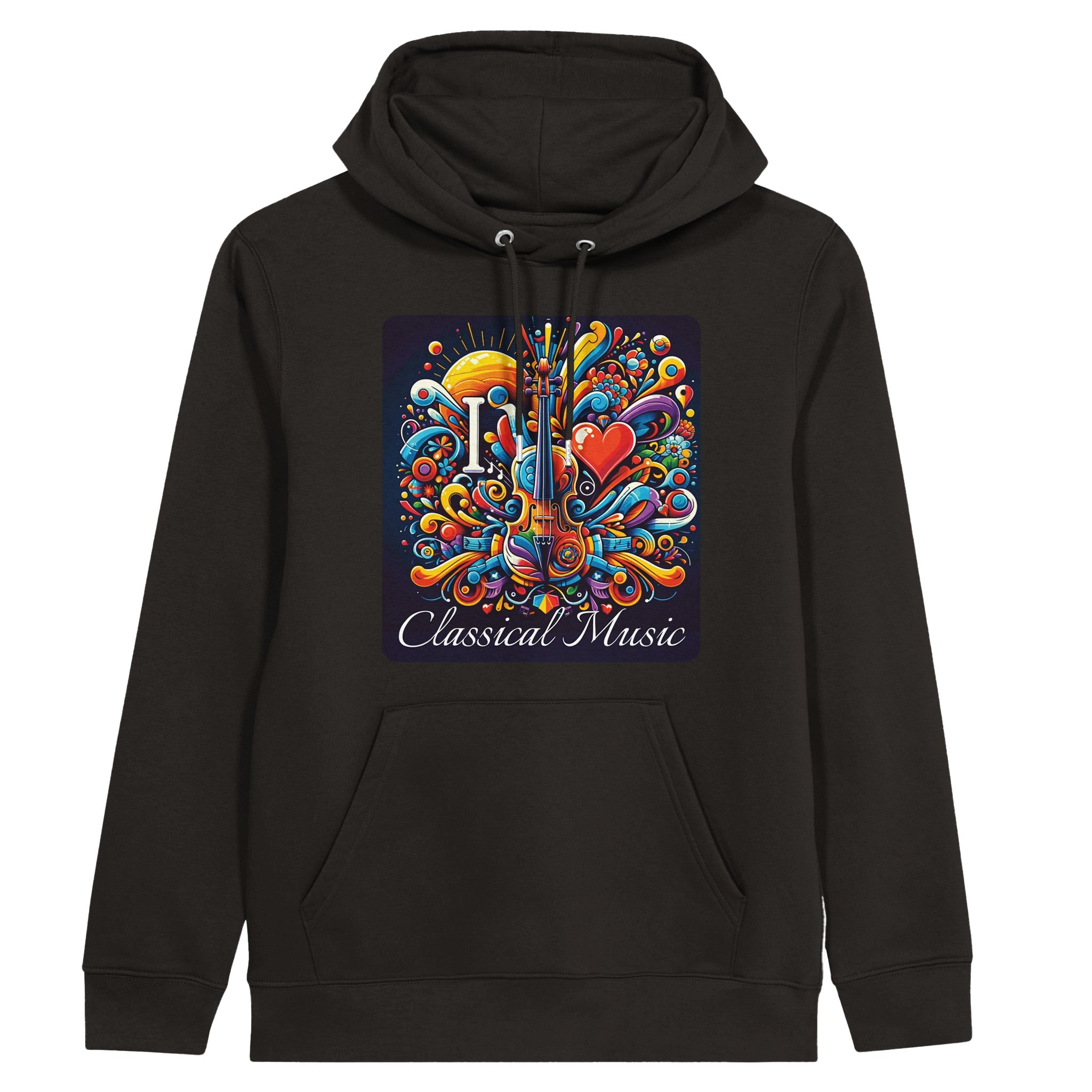 "I love Classical Music" Økologisk unisex hoodie