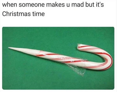 Candy cane Christmas meme