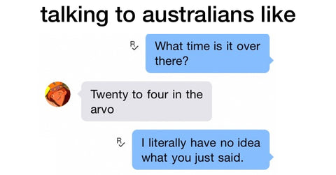 Australian slang text message meme