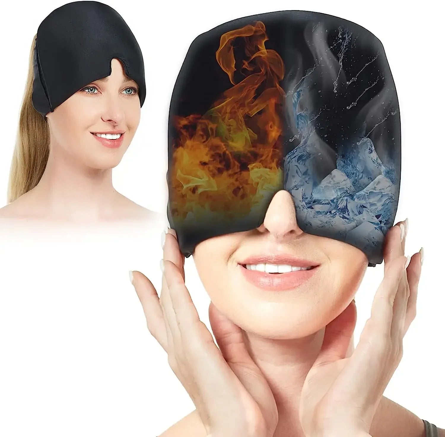 Migraine Relief Cap – Cold Therapy Head Wrap for Headache & Stress Relief - Image 3