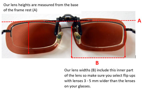 How flip up lenses are measured