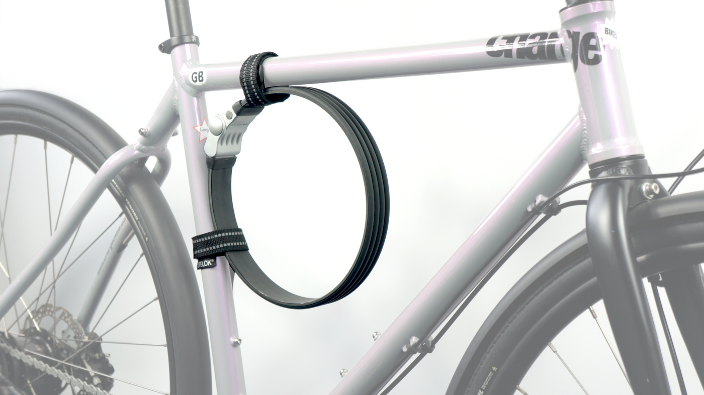 silver bike lock