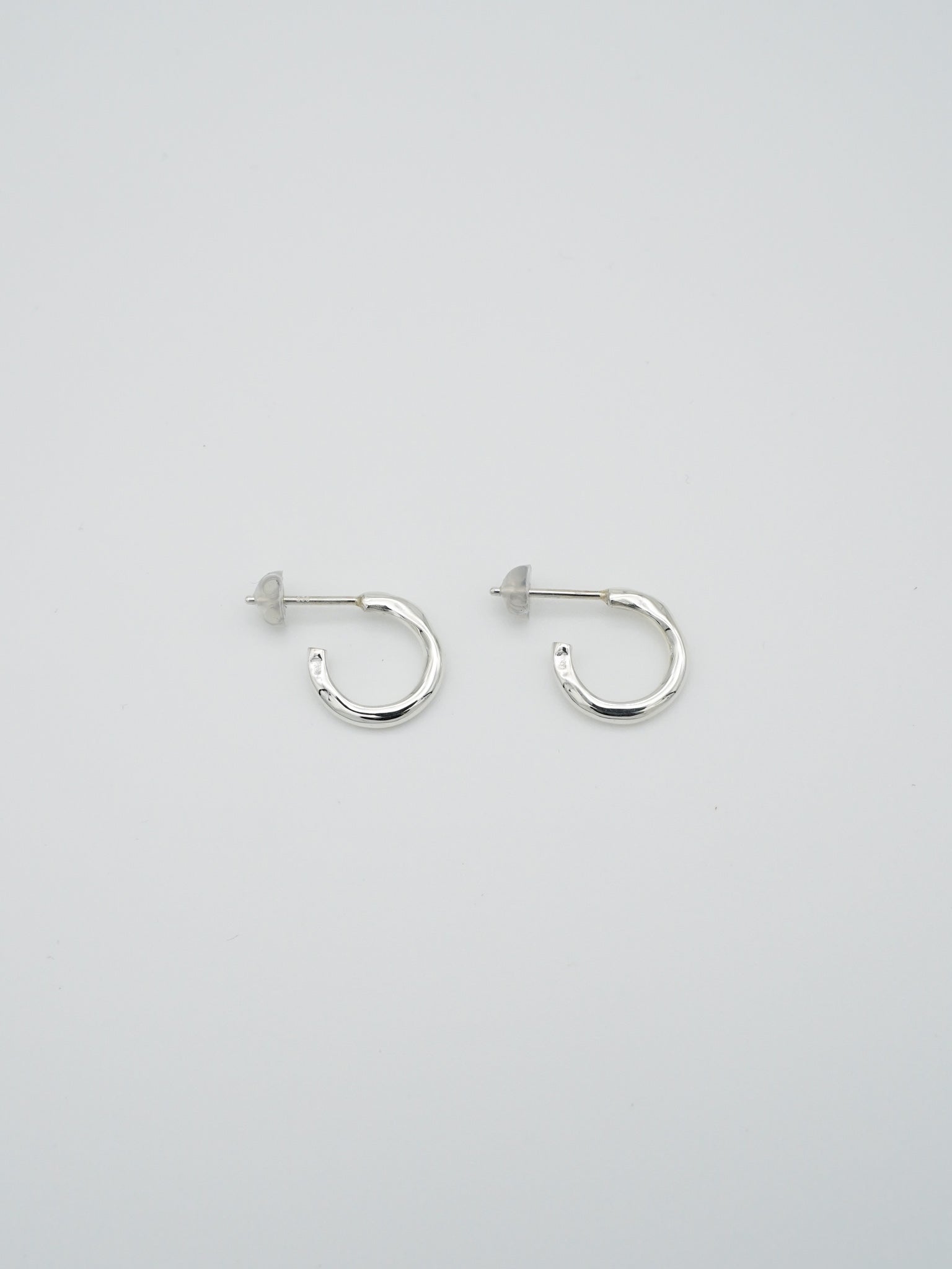 raw hoop pierce xs silver – vebet jewelry