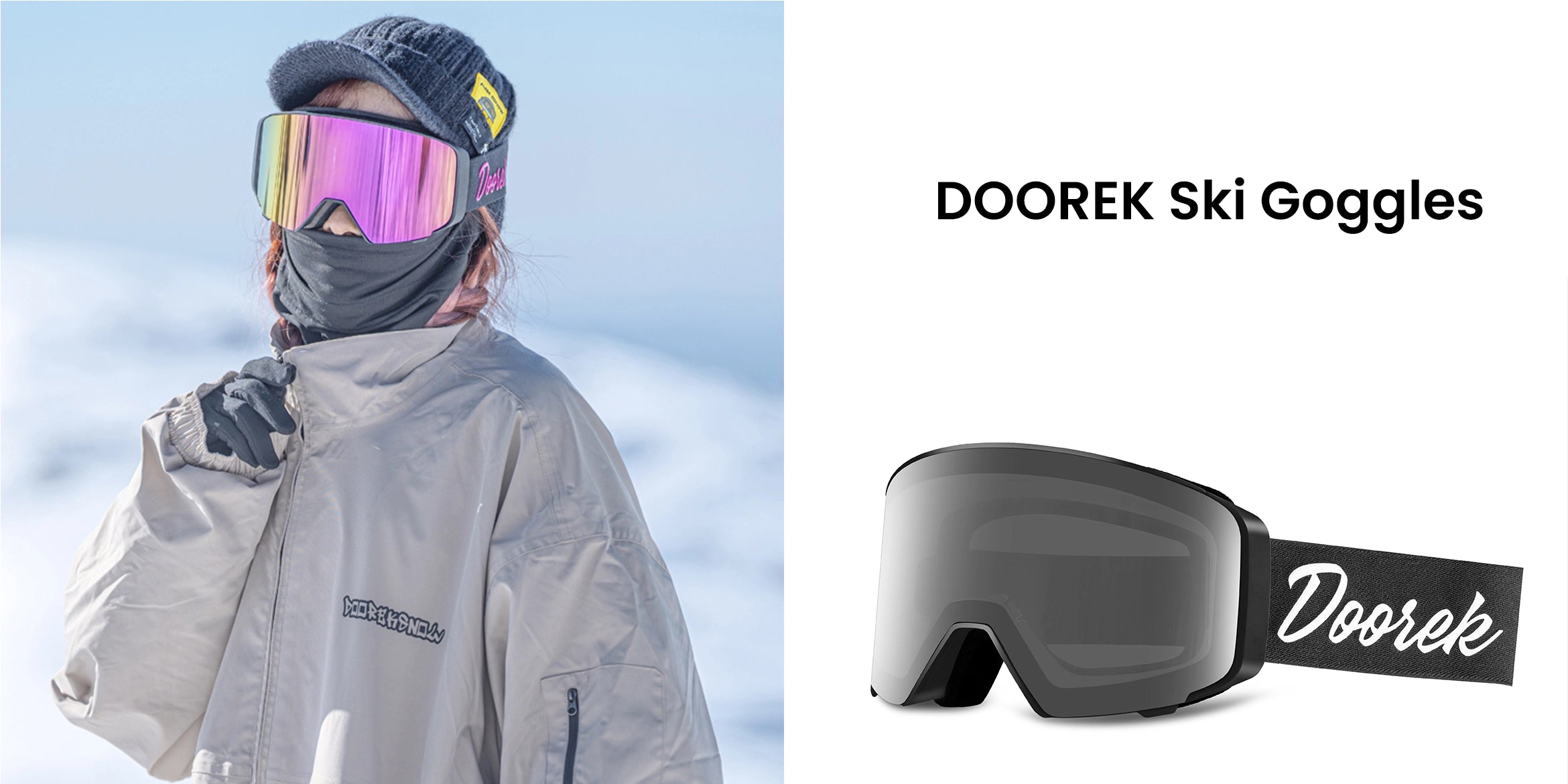 1. Doorek Ski Goggles