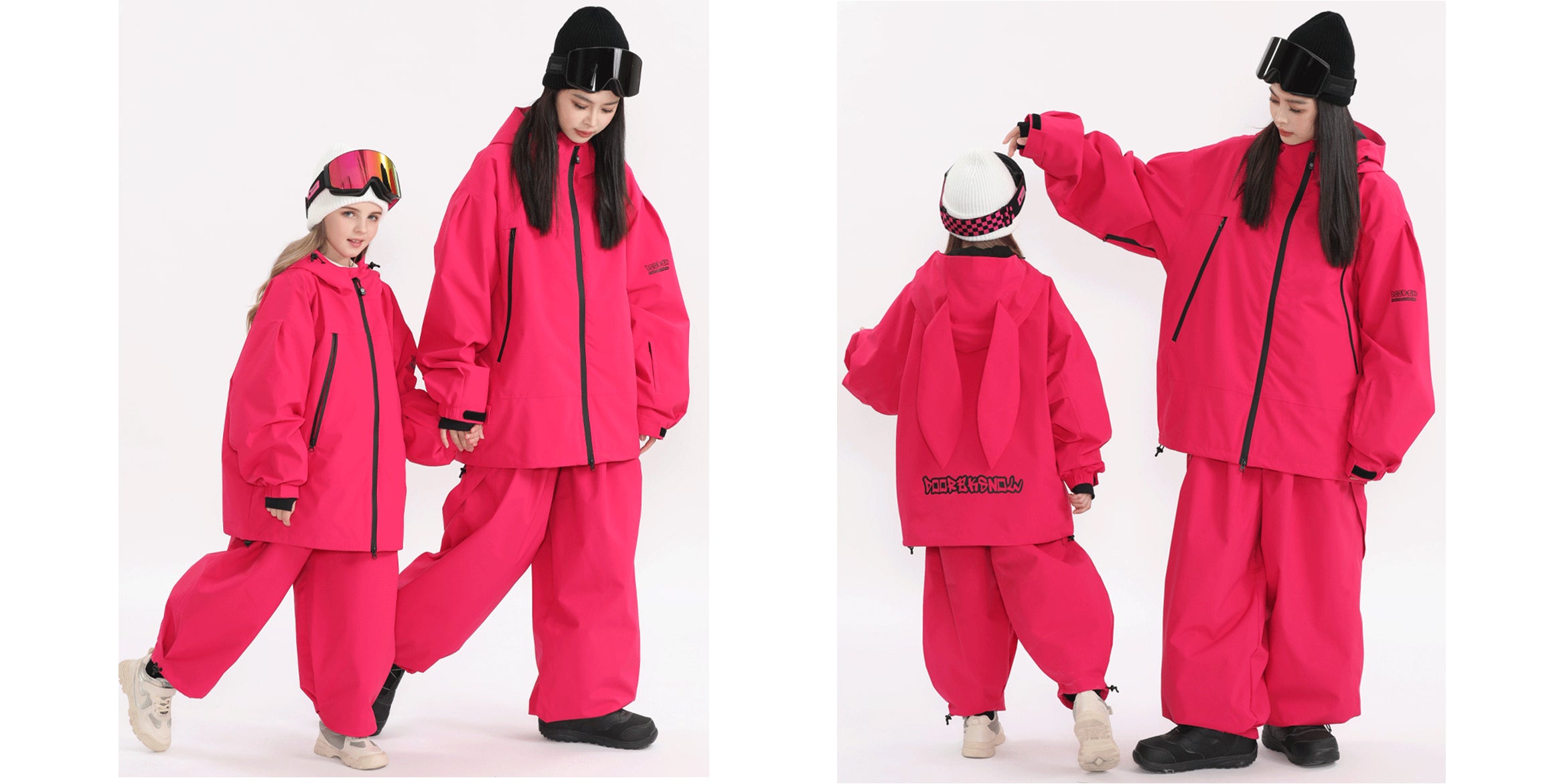 1. DOOREK Parent Child Family Ski Set 3L Ski Suit Single Board Ski Suit Outdoor Thickened and Waterproof