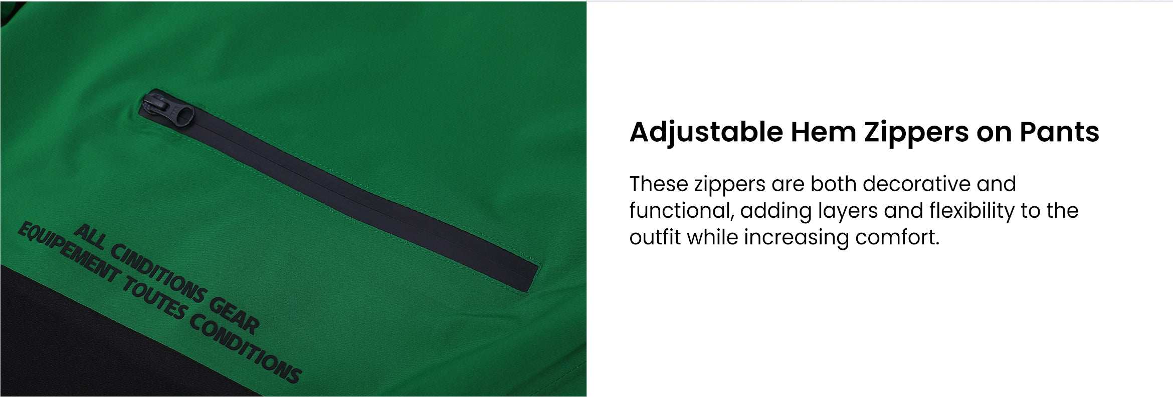 10. Adjustable Hem Zippers on Pants