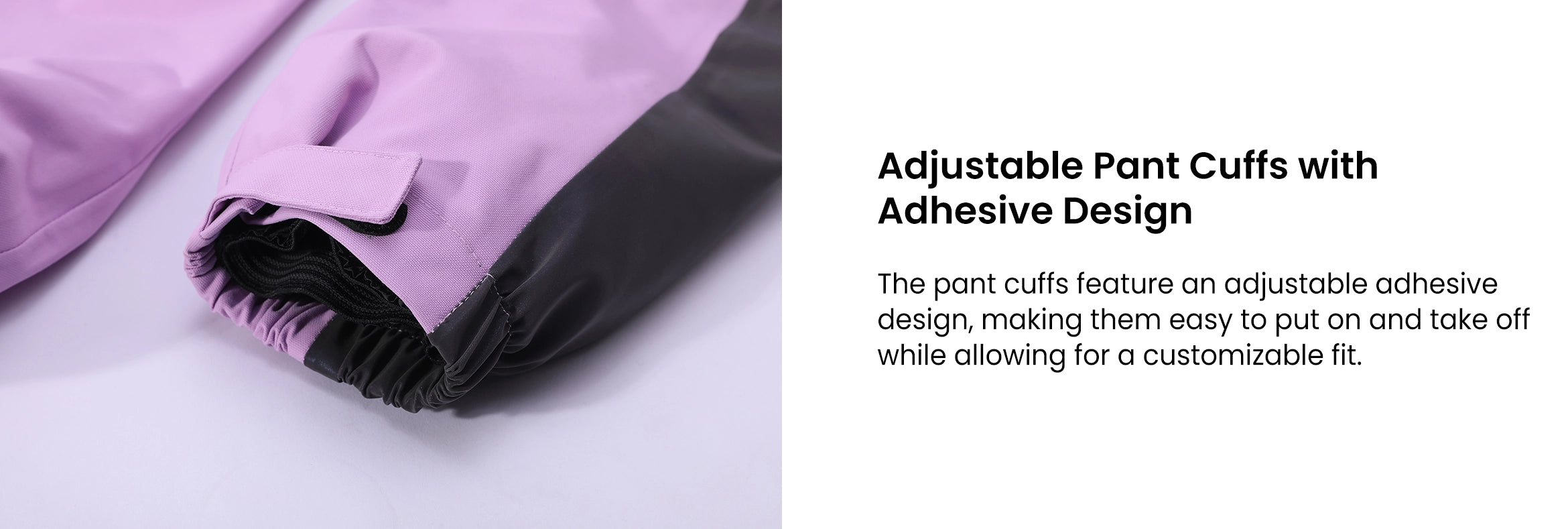 12. Adjustable Pant Cuffs with Adhesive Design