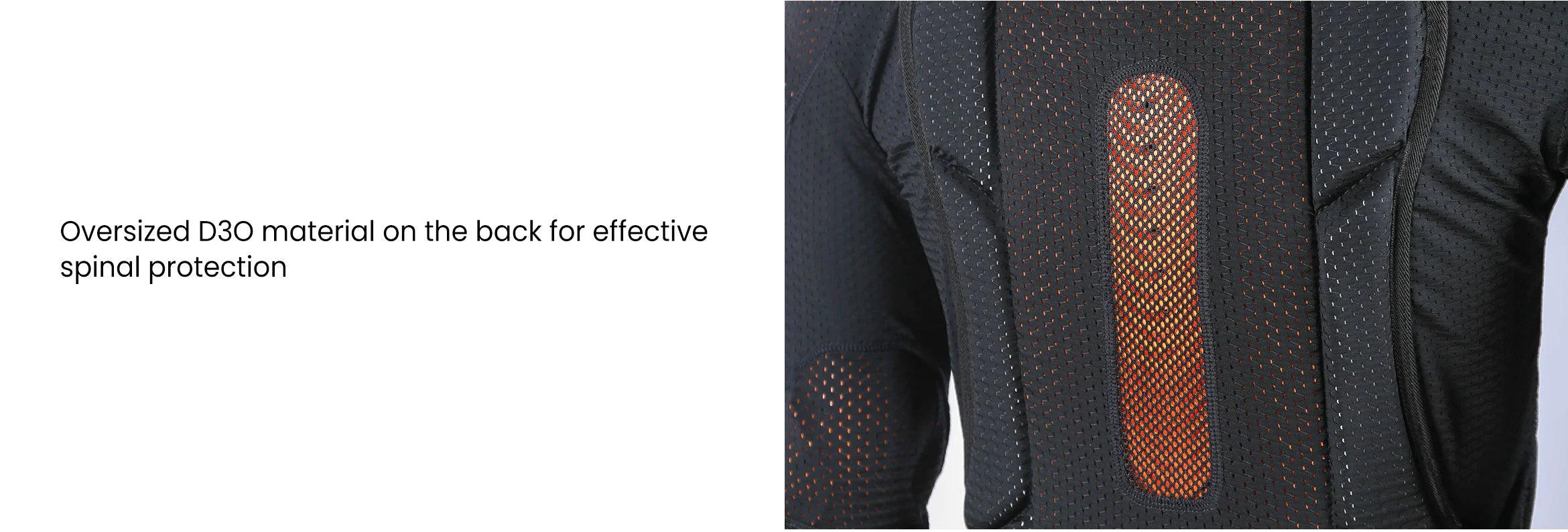 4. Doorek ski protector armor Oversized D3O material on the back for effective spinal protection-