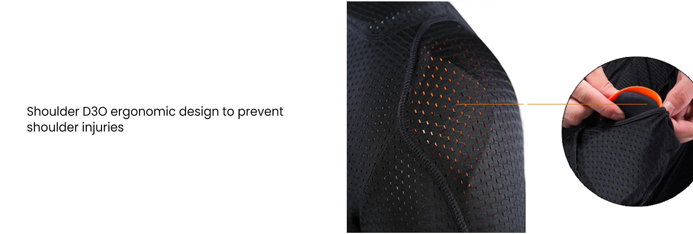 6. Doorek ski protector armor - Shoulder D3O ergonomic design to prevent shoulder injuries