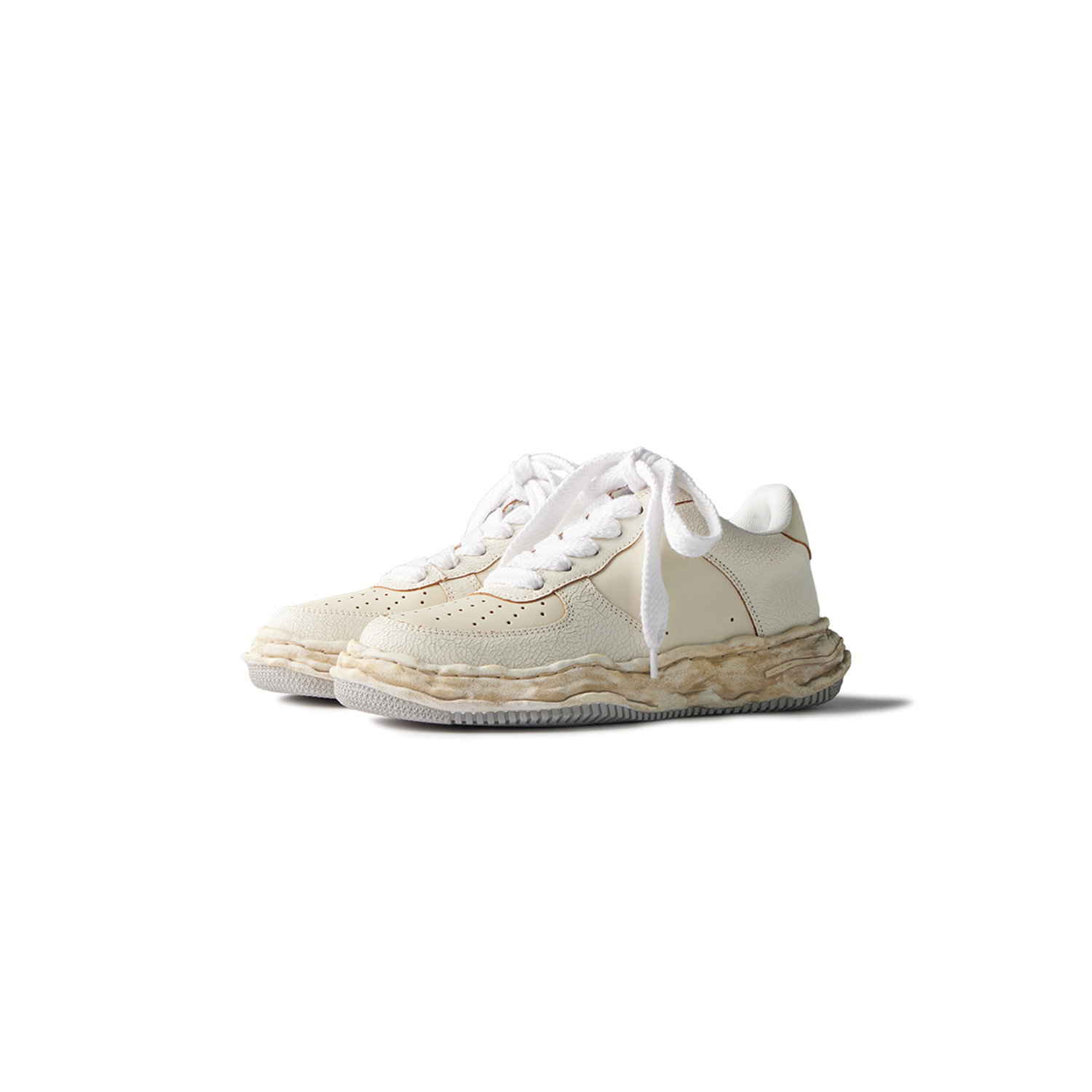 MAISON MIHARA YASUHIRO - Wayne Low Cracking Leather Sneaker