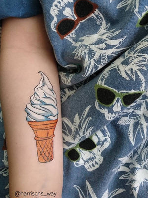 ice cream cone tattoo designs