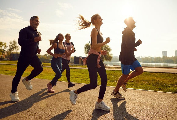 Group of people jogging