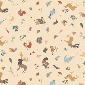 Alphabet City Almond Forest Denizens Yardage by Dear Stella for Benartex - LouLou's Fabric Shop