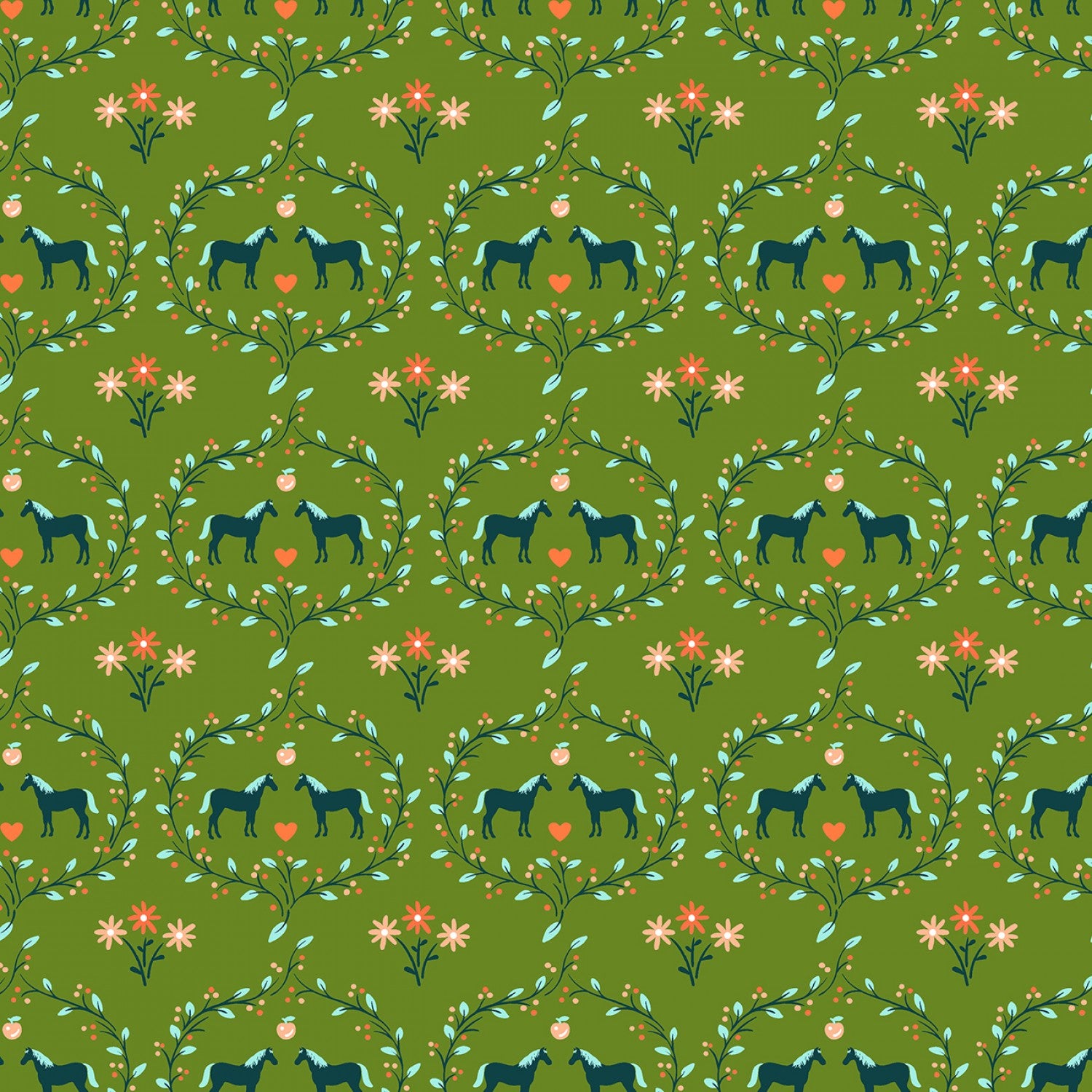 Cottage Farm Moss Best Friend Yardage by Judy Jarvi for Windham Fabric ...