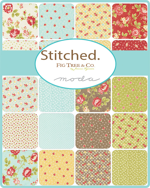 Stitched Charm Pack by Fig Tree for Moda Fabrics