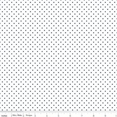 Swiss Dot Navy on White Yardage by Riley Blake Designs – LouLou's ...