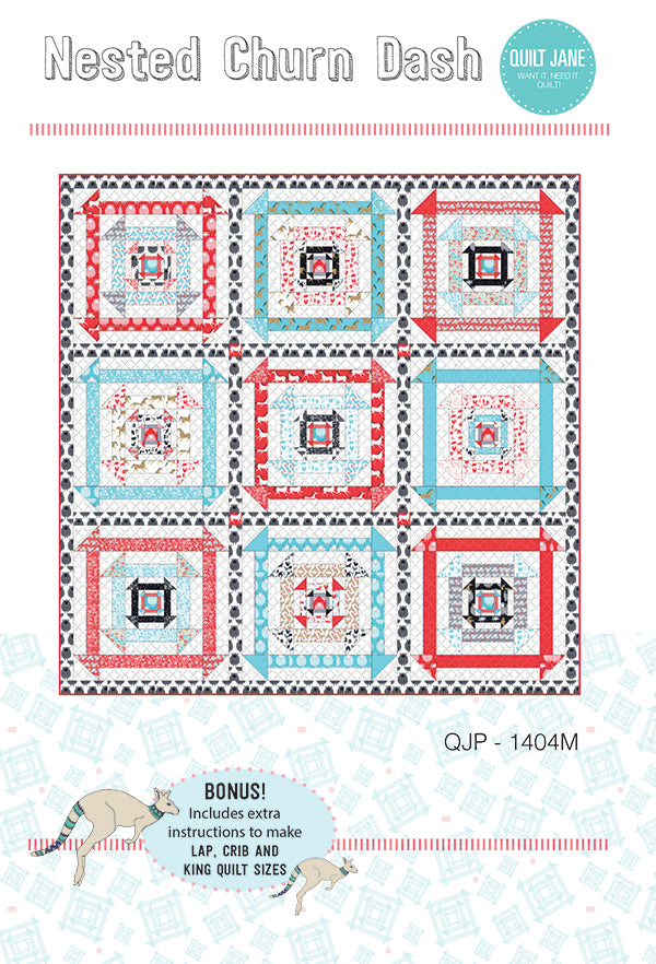 Nested Churn Dash Quilt Pattern