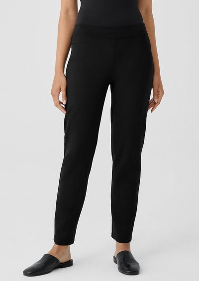 BNWT Eileen Fisher Easy Slim Ankle Washable Stretch Crepe Pants Rye L $168