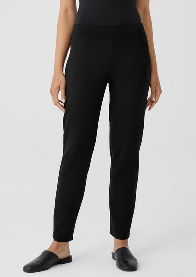 Washable Stretch Crepe Pant Black