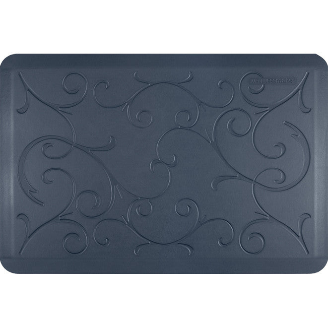 WellnessMats Estates Trellis Anti-Fatigue Office, Bathroom, & Kitchen Mat,  Onyx, 36 by 24 - Onyx - Bed Bath & Beyond - 21107331