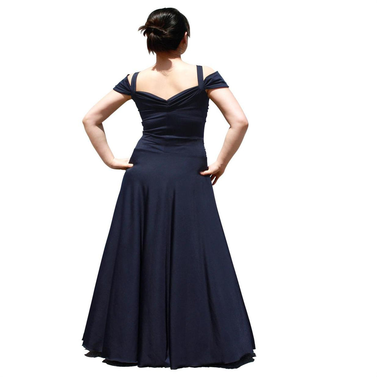 Evanese Women's Plus Size Elegant Long Formal Evening Dress with Shoul ...