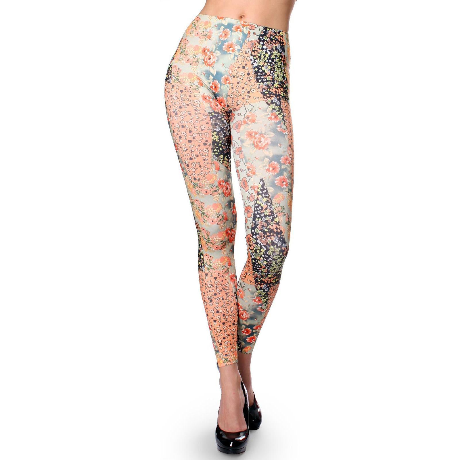 Asian Pattern Flower Skinny Leggings Stretch Sexy Pencil Pants eBay