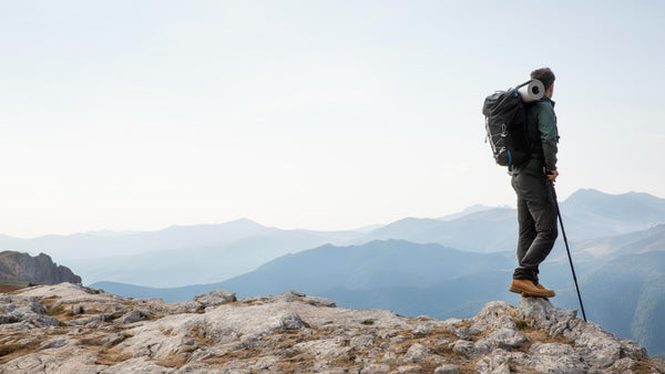 A Man Hiking