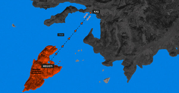 kas meis island map