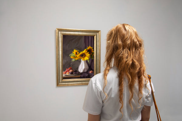 Woman Admiring Painting