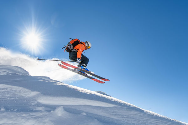 a man skiing