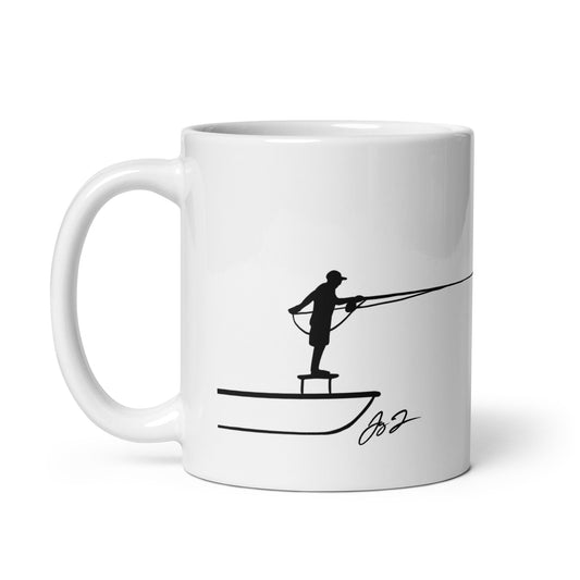 White/Yellow Lab Fly Fishing Coffee Mug – Jaybo Art