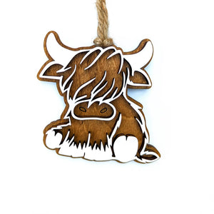 Highland Cow Christmas Ornament - The Texas Bucket List Store & Studio
