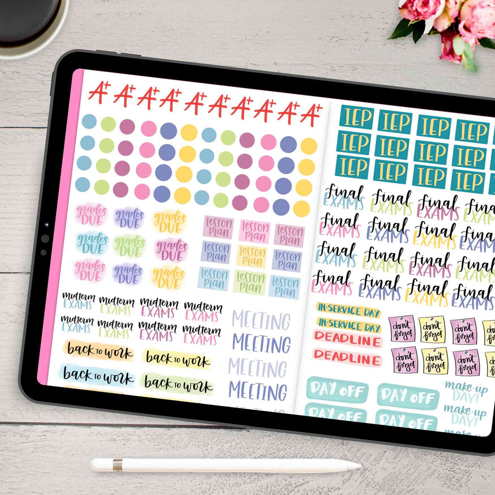 Digital Nursing Stickers for Digital Planning in GoodNotes - bloom daily  planners