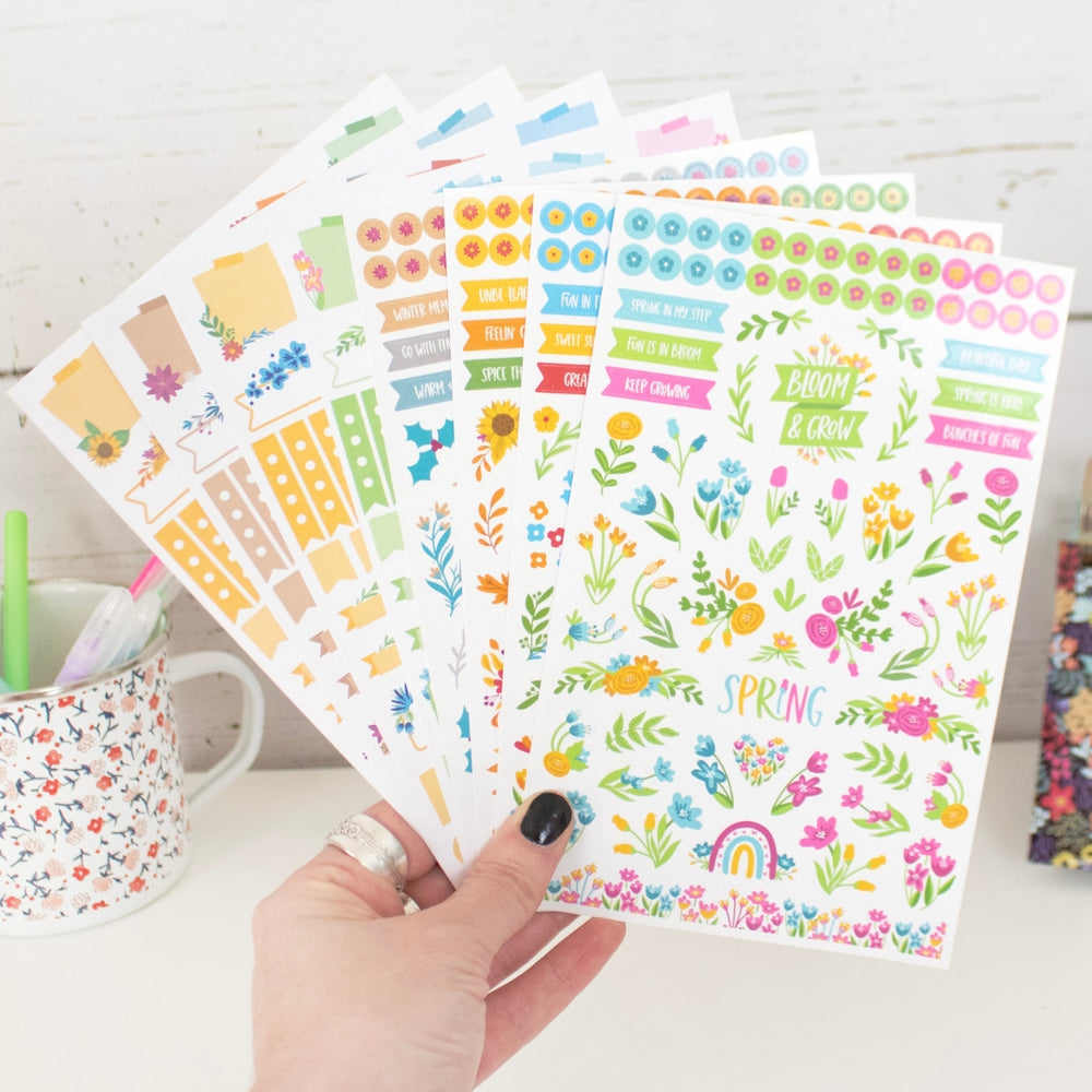 24-Piece Sticky Note Style Planner Stickers Set - Colorful and Neutral –  The Planning Queen